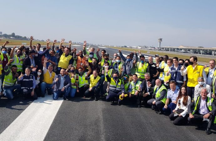 Governo Federal entrega reforma da pista do Aeroporto de Congonhas(SBSP)