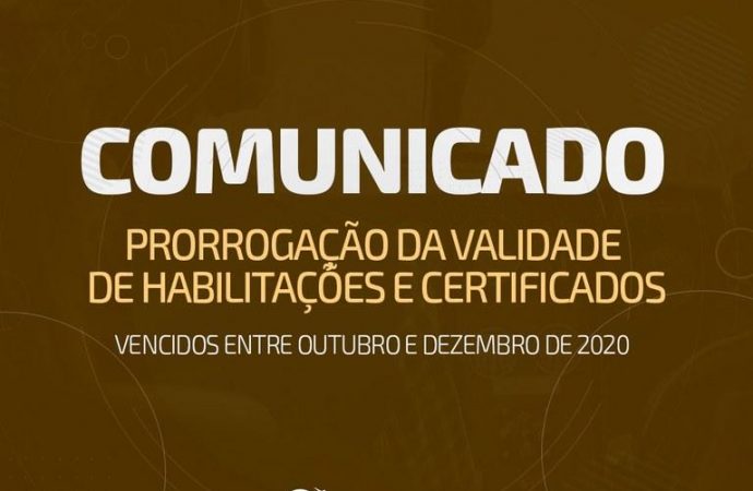 ANAC- Habilitações e certificados com vencimento entre outubro e dezembro têm validade prorrogada