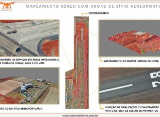 Mapeamento aéreo dos aeroportos com drones. Por Connect Drone