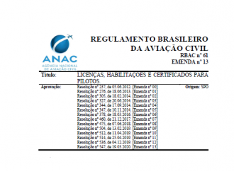 ANAC propõe novos critérios para concessão de habilitações de pilotos