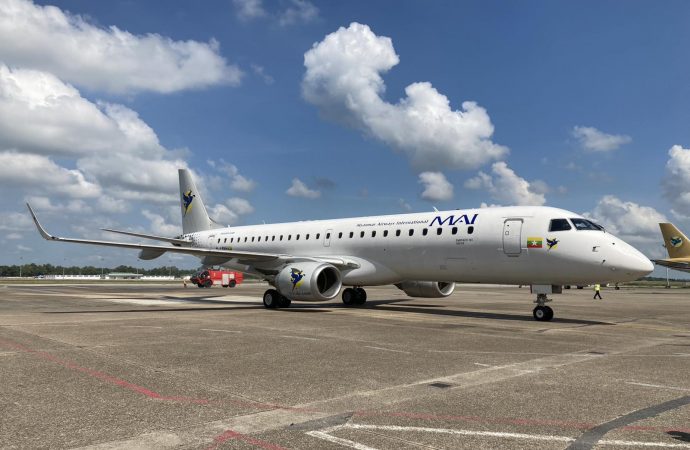 Embraer E190 começa voos comerciais nas cores da Myanmar Airways International