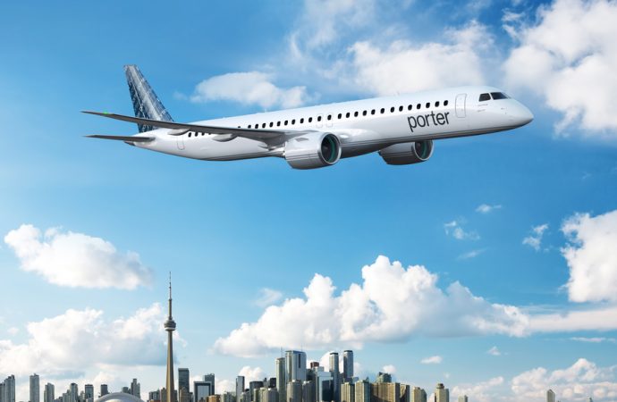 Porter Airlines encomenda até 80 jatos E195-E2 para iniciar plano de expansão