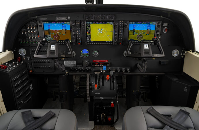 A cabine de comando do Cessna Caravan apresentará avanços no cockpit, aprimorando a experiência de voo dos pilotos